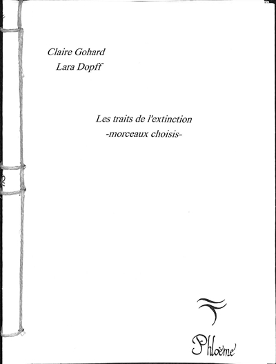 Les traits de l’extinction : morceaux choisis